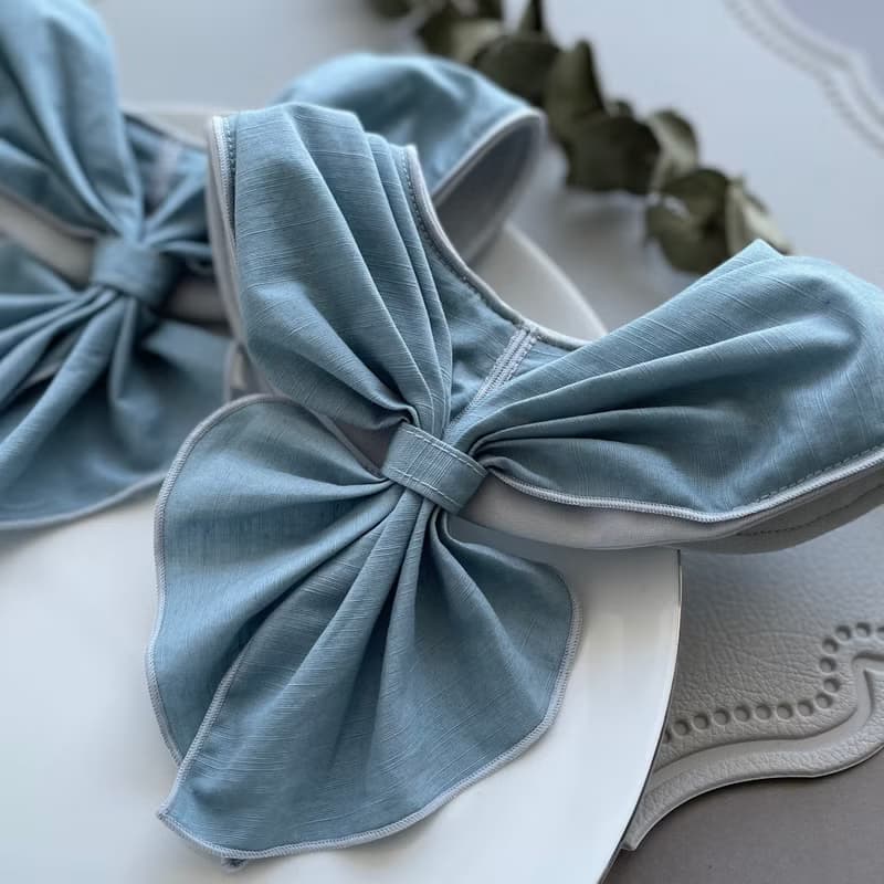 像圍巾一樣的圍嘴 STAIF dusty blue