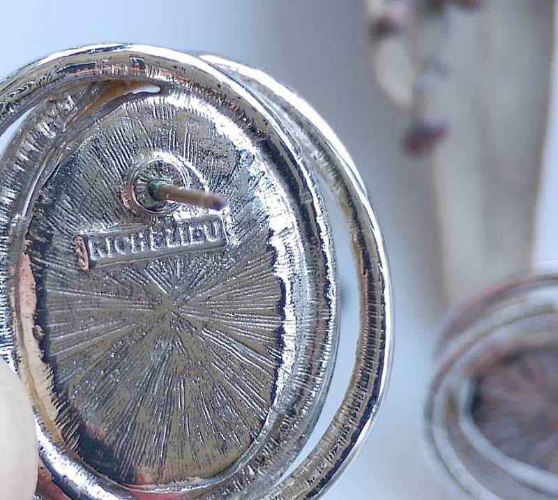 Vintage Jewelry 西洋古董飾品 RICHELIEU 優雅 仿珠 針式耳環