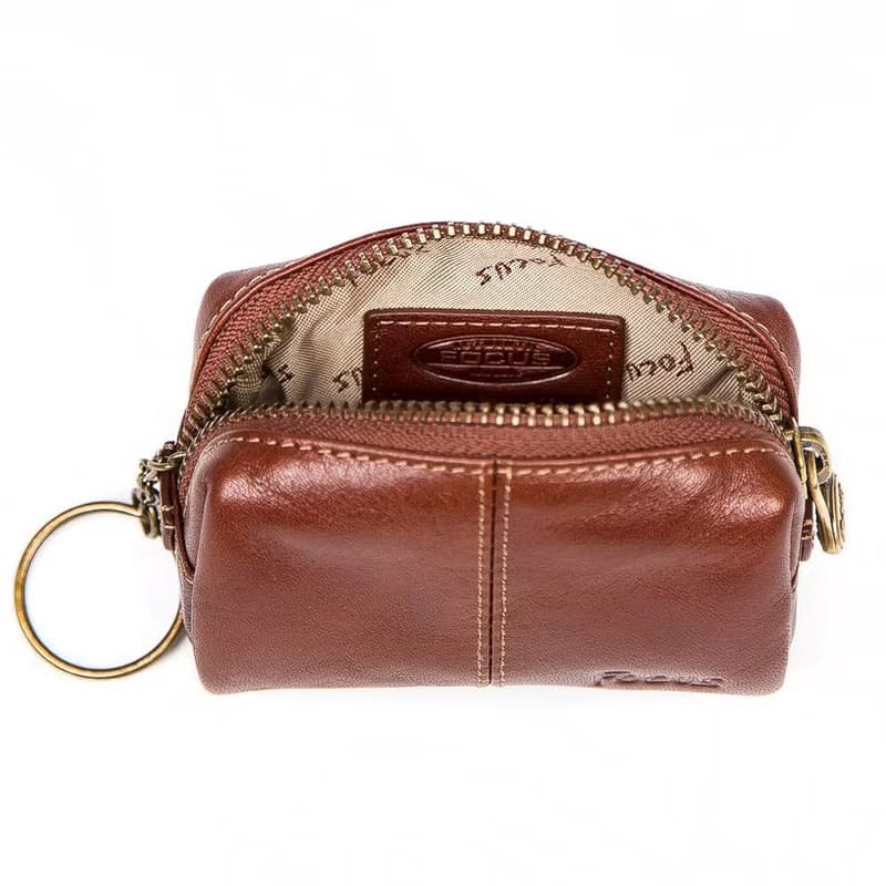 【禮物】真皮鑰匙包 / 零錢包 / 義大利植鞣皮革 / 錢包