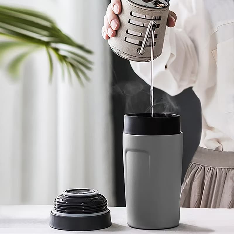 【生日、情人禮盒】黑沃 耶加雪菲 咖啡 360度隨行保溫咖啡杯 畢
