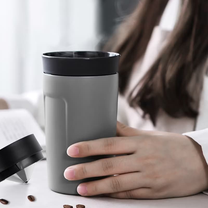 【生日、情人禮盒】黑沃 耶加雪菲 咖啡 360度隨行保溫咖啡杯 畢