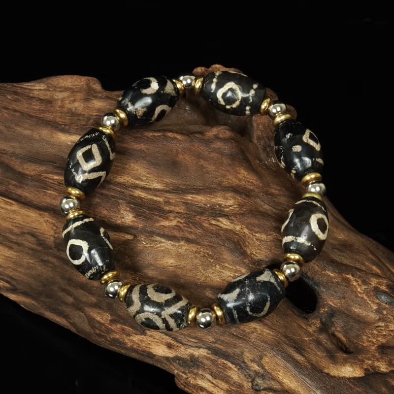 西亞3眼古珠手鍊(長21.5公分.內徑17公分)