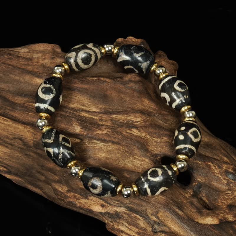 西亞3眼古珠手鍊(長21.5公分.內徑17公分)