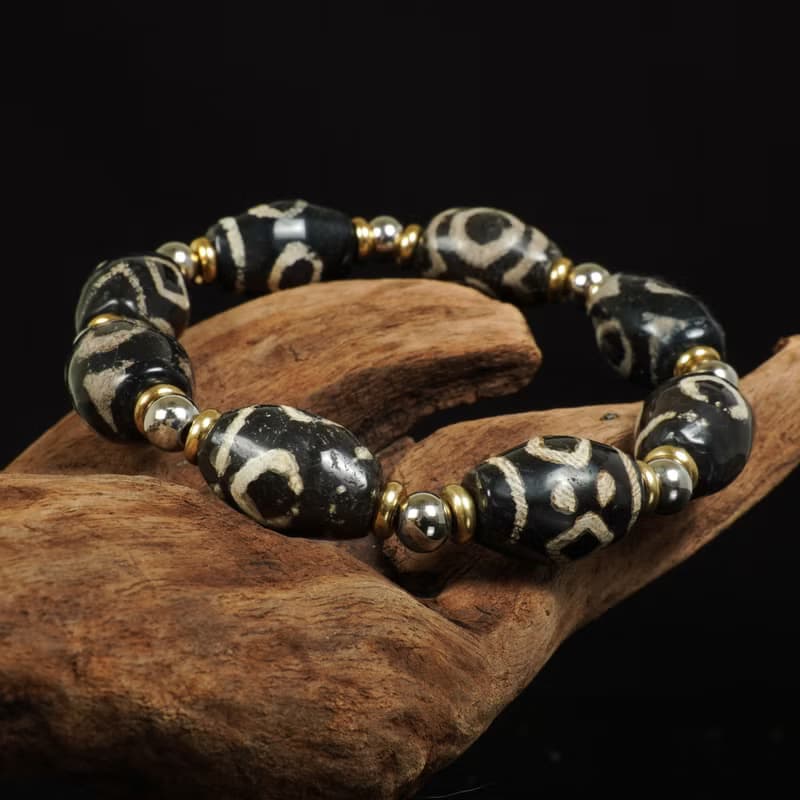 西亞3眼古珠手鍊(長21.5公分.內徑17公分)