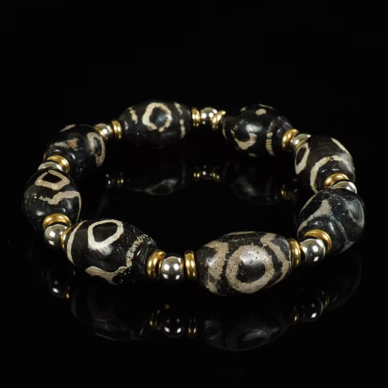 西亞3眼古珠手鍊(長21.5公分.內徑17公分)