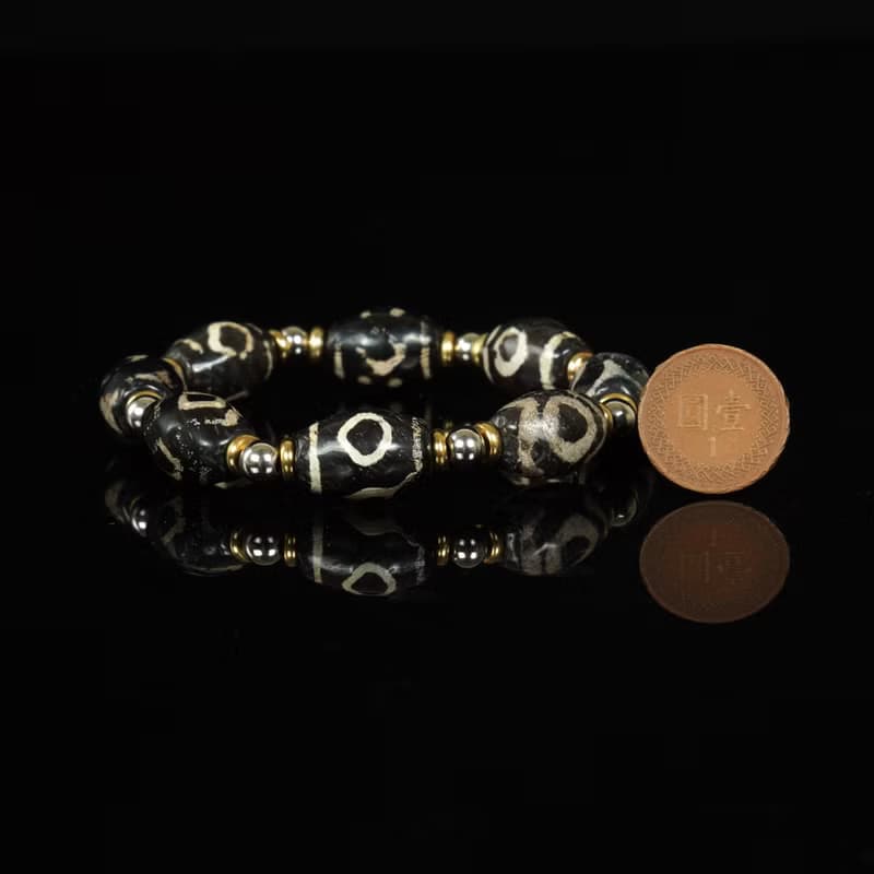 西亞3眼古珠手鍊(長21.5公分.內徑17公分)