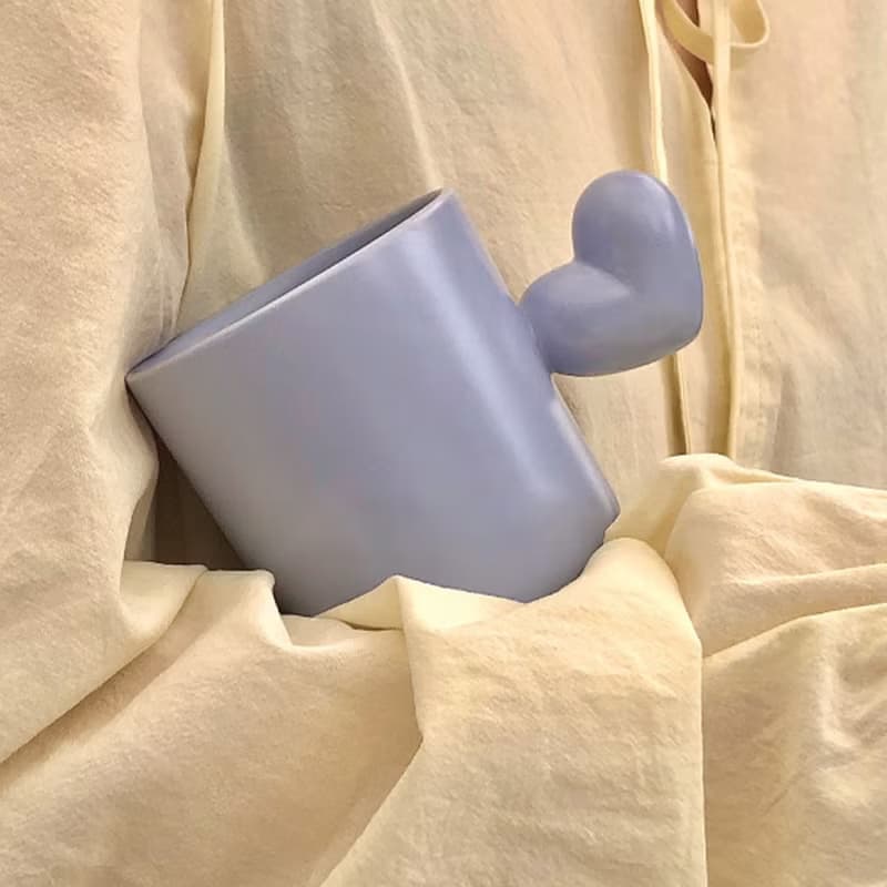Stan&Co手工咖啡杯250ml 愛心陶瓷馬克杯 情侶對杯