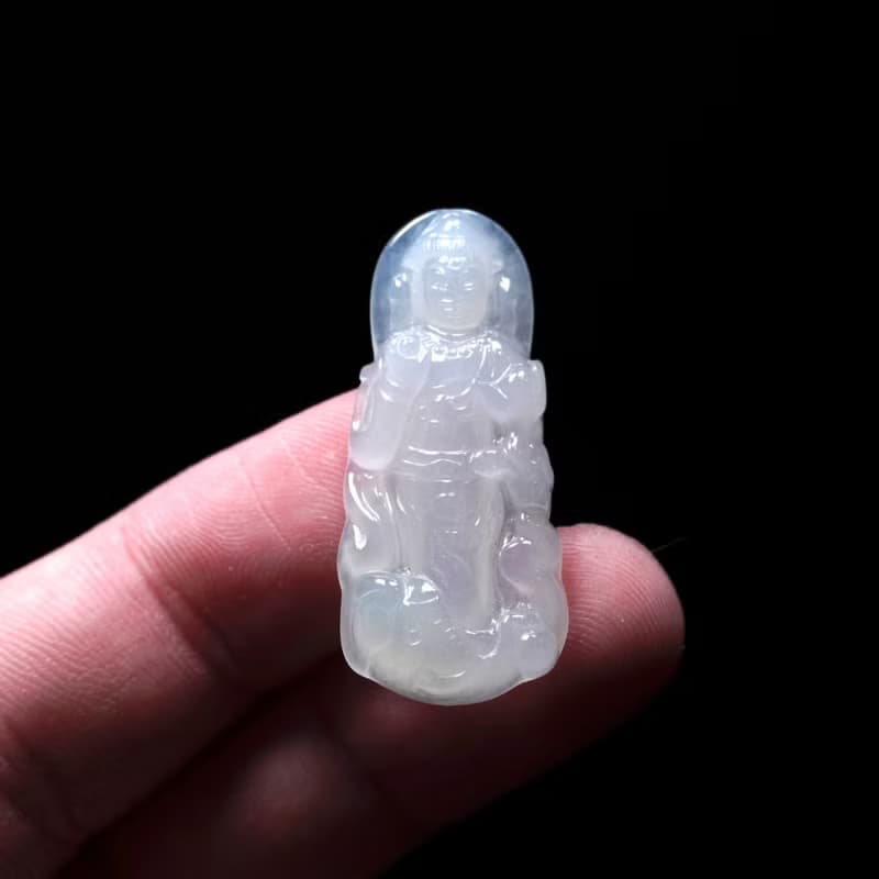 【屬龍/蛇本命佛】冰種翡翠精雕普賢菩薩 | 天然緬甸玉翡翠 |送禮