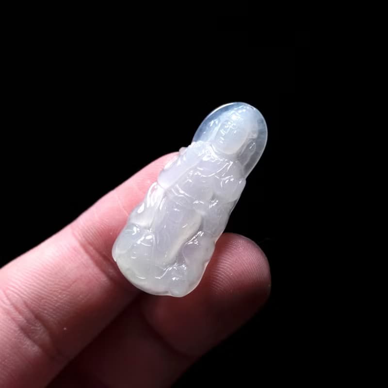 【屬龍/蛇本命佛】冰種翡翠精雕普賢菩薩 | 天然緬甸玉翡翠 |送禮