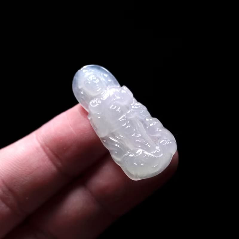 【屬龍/蛇本命佛】冰種翡翠精雕普賢菩薩 | 天然緬甸玉翡翠 |送禮