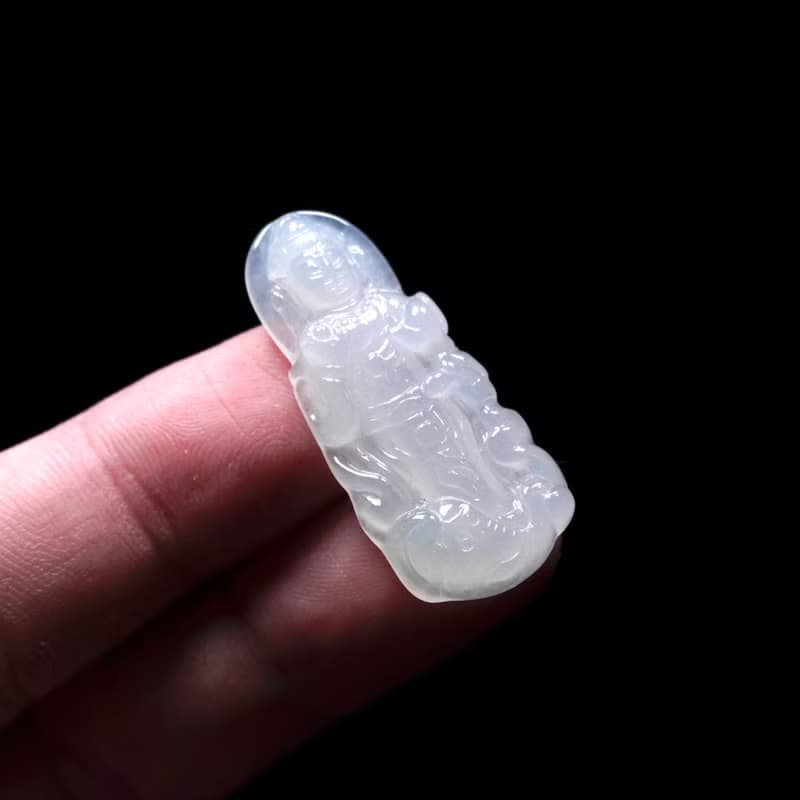 【屬龍/蛇本命佛】冰種翡翠精雕普賢菩薩 | 天然緬甸玉翡翠 |送禮