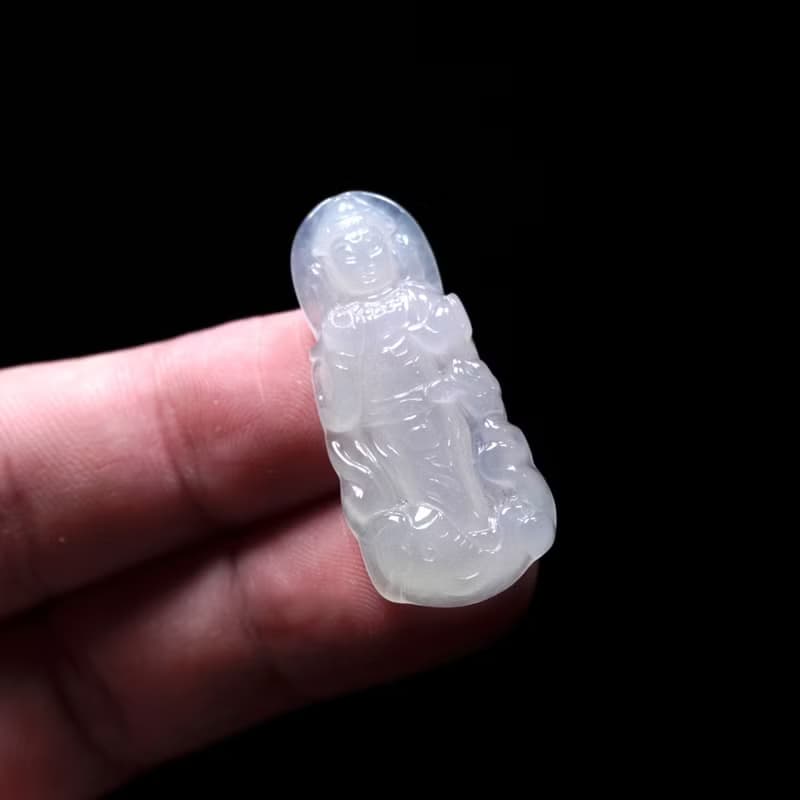 【屬龍/蛇本命佛】冰種翡翠精雕普賢菩薩 | 天然緬甸玉翡翠 |送禮