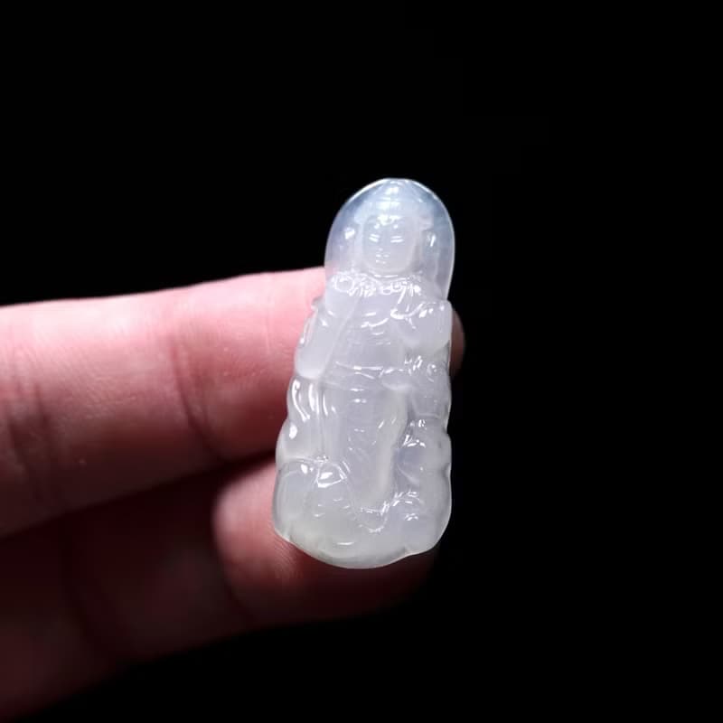【屬龍/蛇本命佛】冰種翡翠精雕普賢菩薩 | 天然緬甸玉翡翠 |送禮