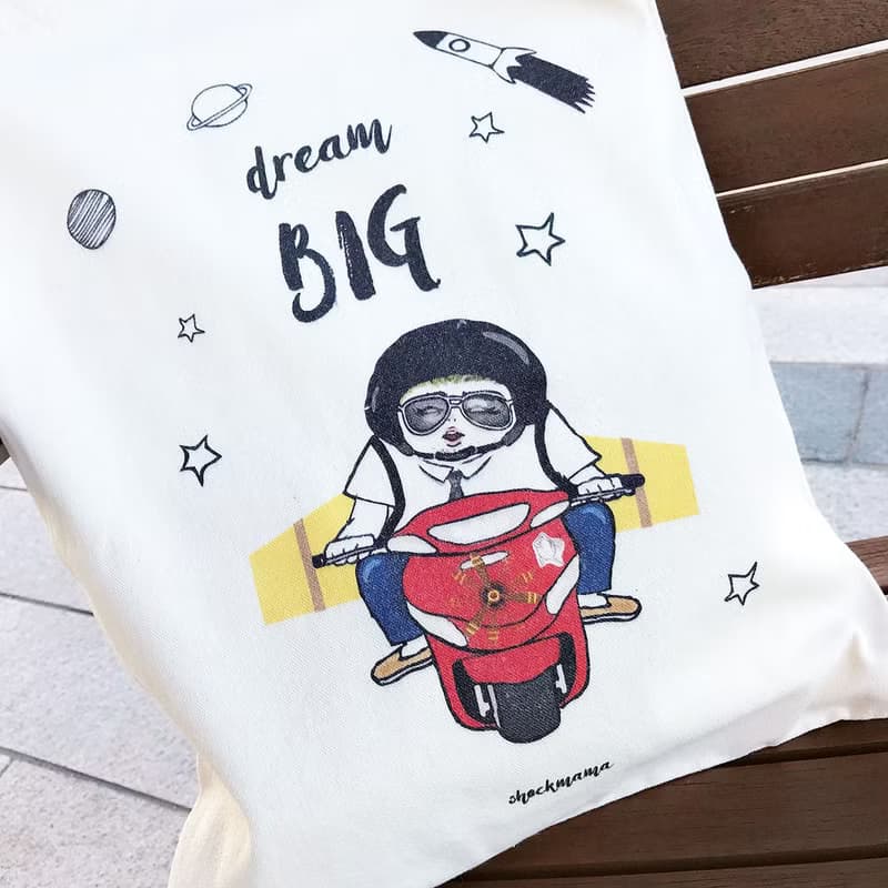 Dream big 肩背帆布袋