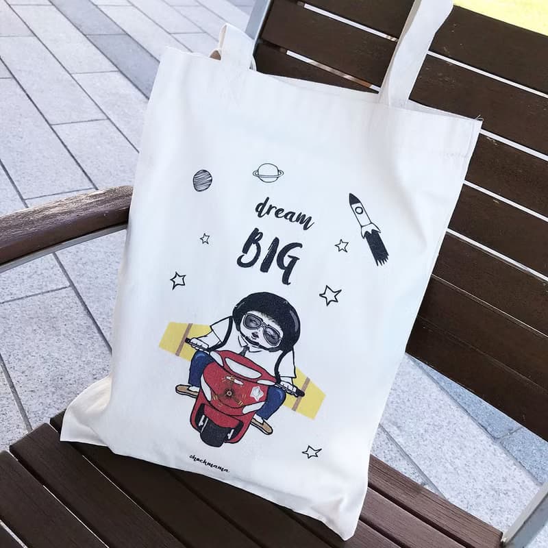 Dream big 肩背帆布袋