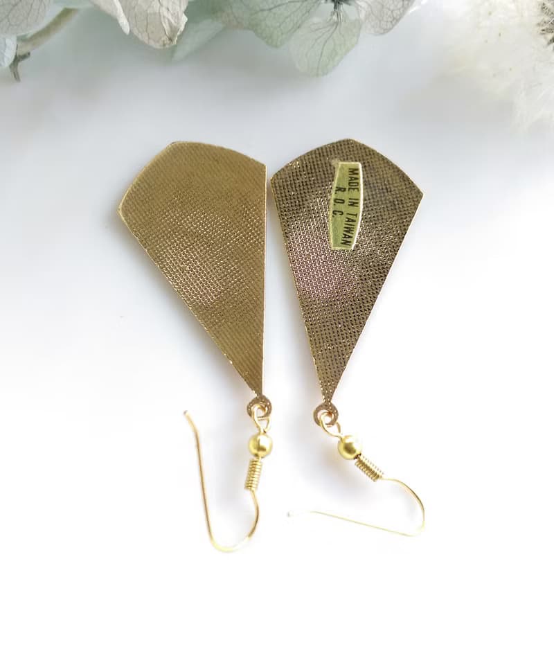 Vintage Jewelry 西洋古董飾品 景泰藍 紫底典雅 耳勾 針式耳環