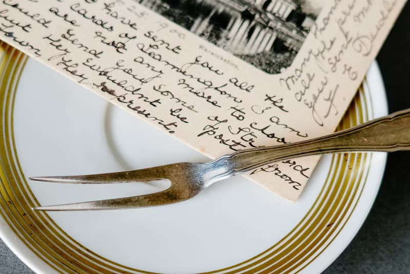 巴洛克造型雙齒水果銀叉 - 西洋古董