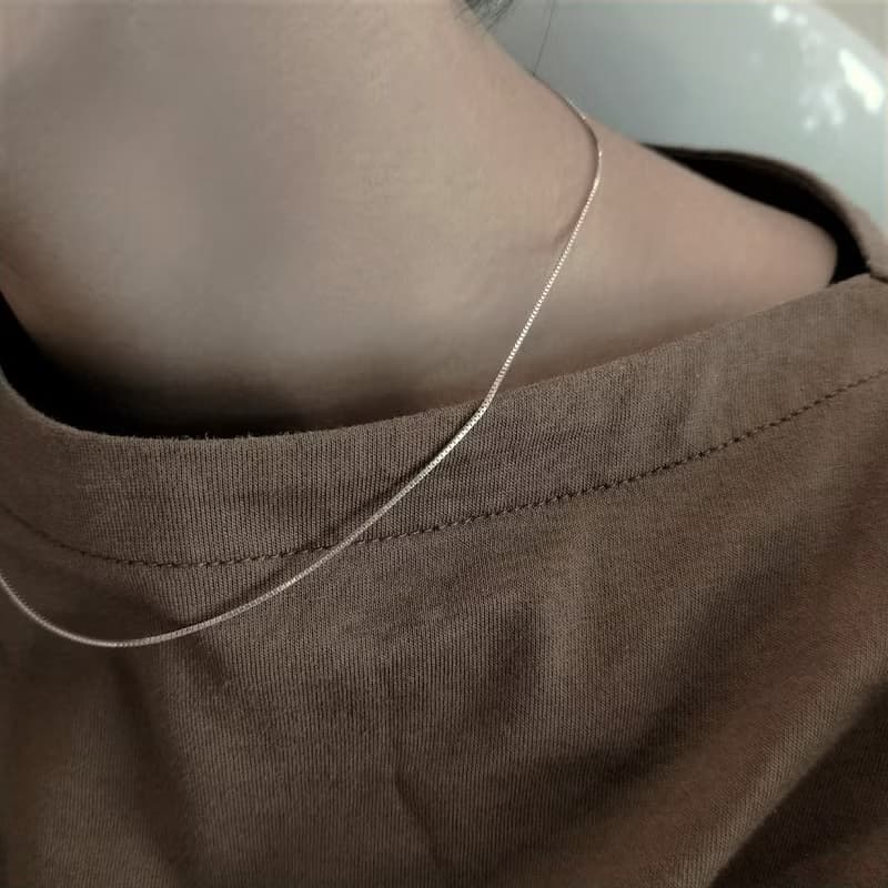 │簡約│高質感 • 純銀單鍊 • 鎖骨鍊 • 素鍊 • 百搭項鍊