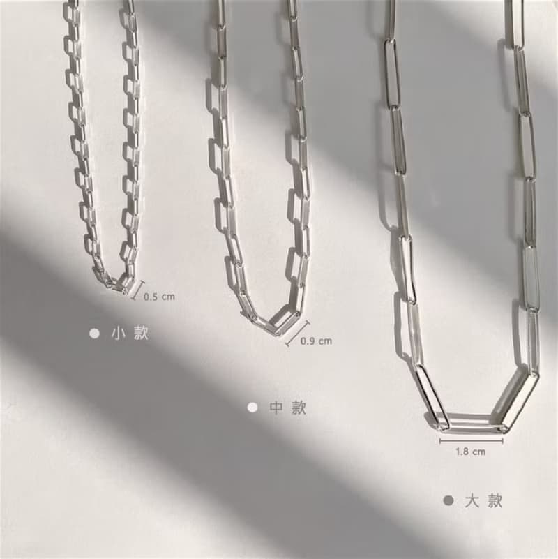 │簡約│高質感 • 純銀單鍊 • 鎖骨鍊 • 素鍊 • 百搭項鍊