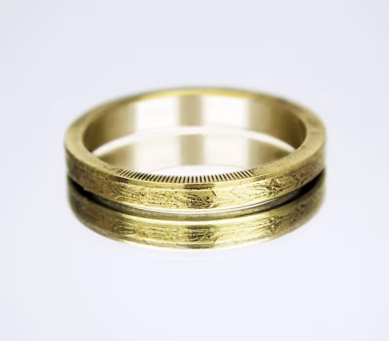 Chile Coin Ring 100 pesos 2001-2015 Mapuche Indians coin rings for men