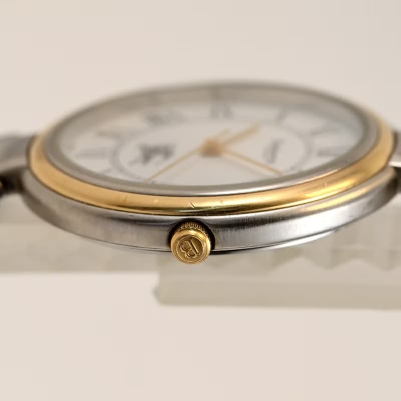 BURBERRYS バーバリー メンズ腕時計 クォーツ ホワイト ローマン文字盤  SWISS MADE 34mm径 Ref.8000  手錶 古董錶