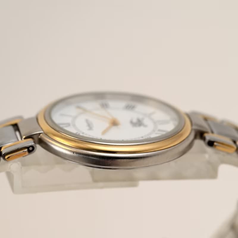 BURBERRYS バーバリー メンズ腕時計 クォーツ ホワイト ローマン文字盤  SWISS MADE 34mm径 Ref.8000  手錶 古董錶