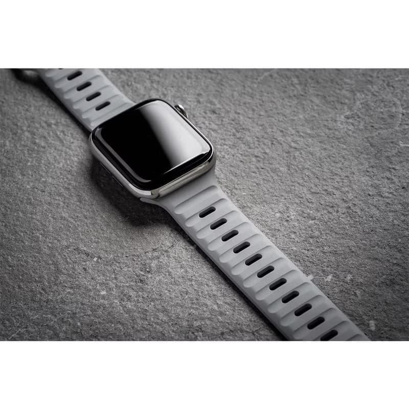 【美國NOMAD】AppleWatch專用運動FKM橡膠錶帶-45/44/42mm 月球灰
