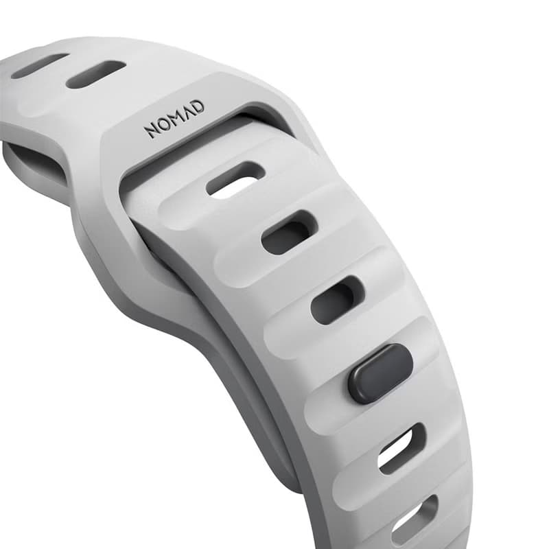 【美國NOMAD】AppleWatch專用運動FKM橡膠錶帶-45/44/42mm 月球灰