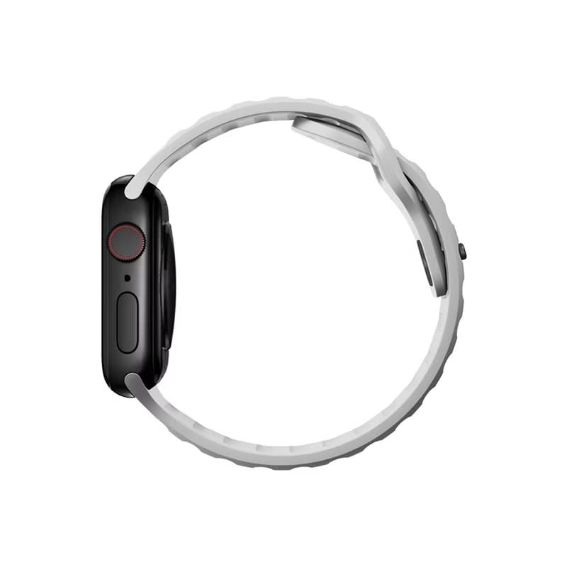 【美國NOMAD】AppleWatch專用運動FKM橡膠錶帶-45/44/42mm 月球灰