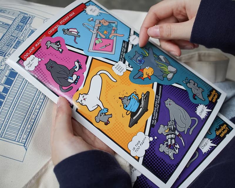 Orlane Made 美式漫畫防水貼紙