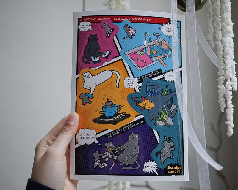 Orlane Made 美式漫畫防水貼紙