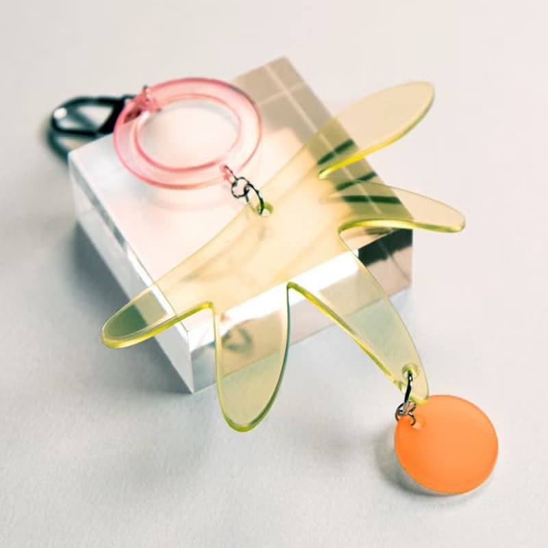 Summer grass - acrylic sun keyring
