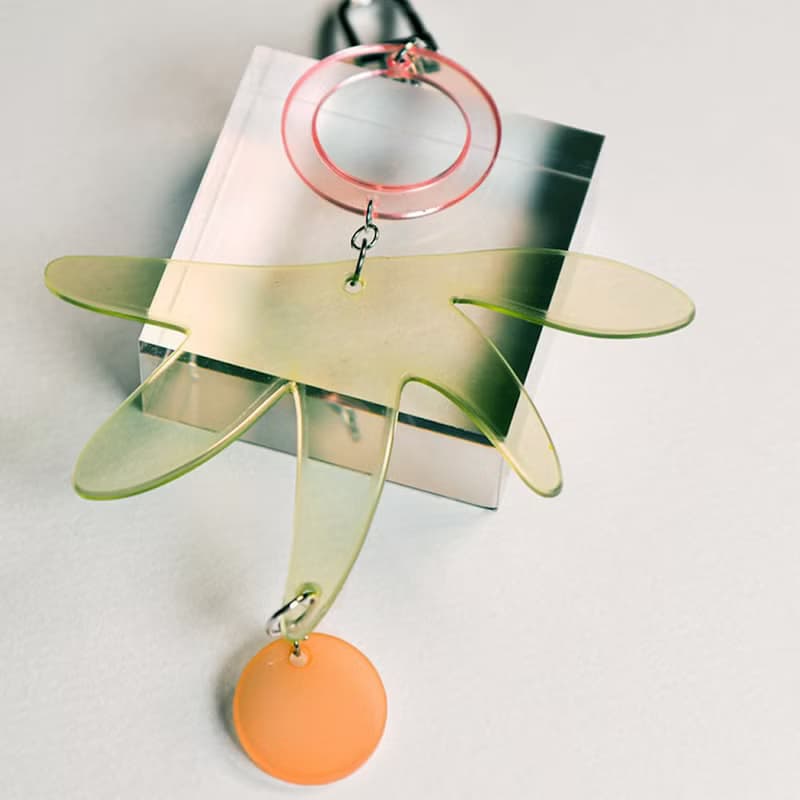 Summer grass - acrylic sun keyring