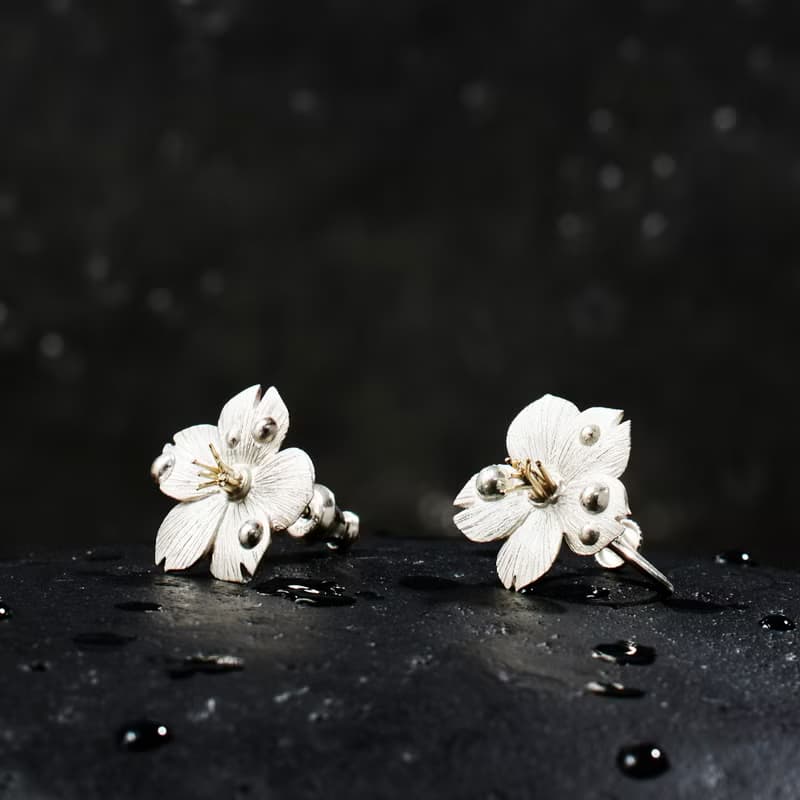 しずく　桜　SV925ピアスorイヤリング