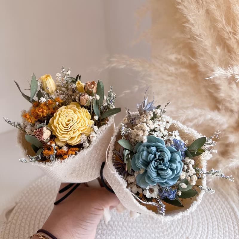 乾燥花帆布口袋花束 I 母親節 I畢業禮物 I 生日禮物 I 婚禮小物