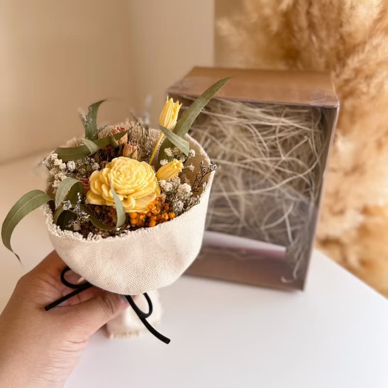 乾燥花帆布口袋花束 I 母親節 I畢業禮物 I 生日禮物 I 婚禮小物