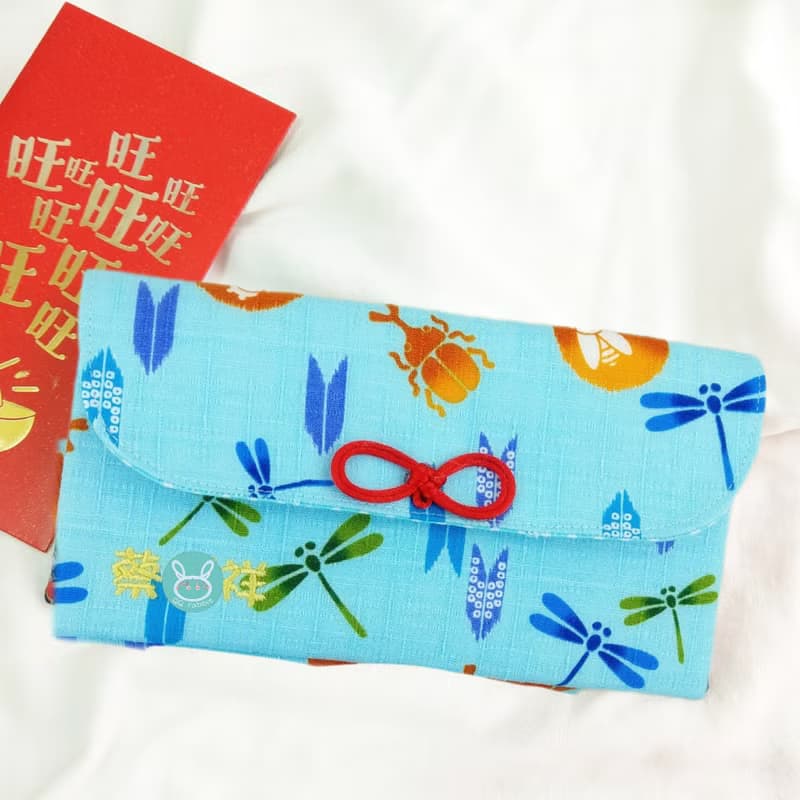 免費繡名字。蜻蜓獨角仙。布紅包袋 / 口罩收納袋