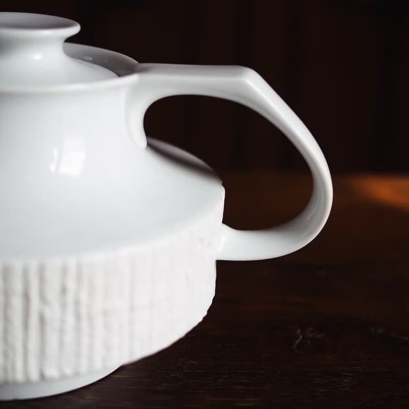 1960年 德國 Thomas 白色瓷器套裝 / 茶壺+茶杯+鹽和胡椒瓶