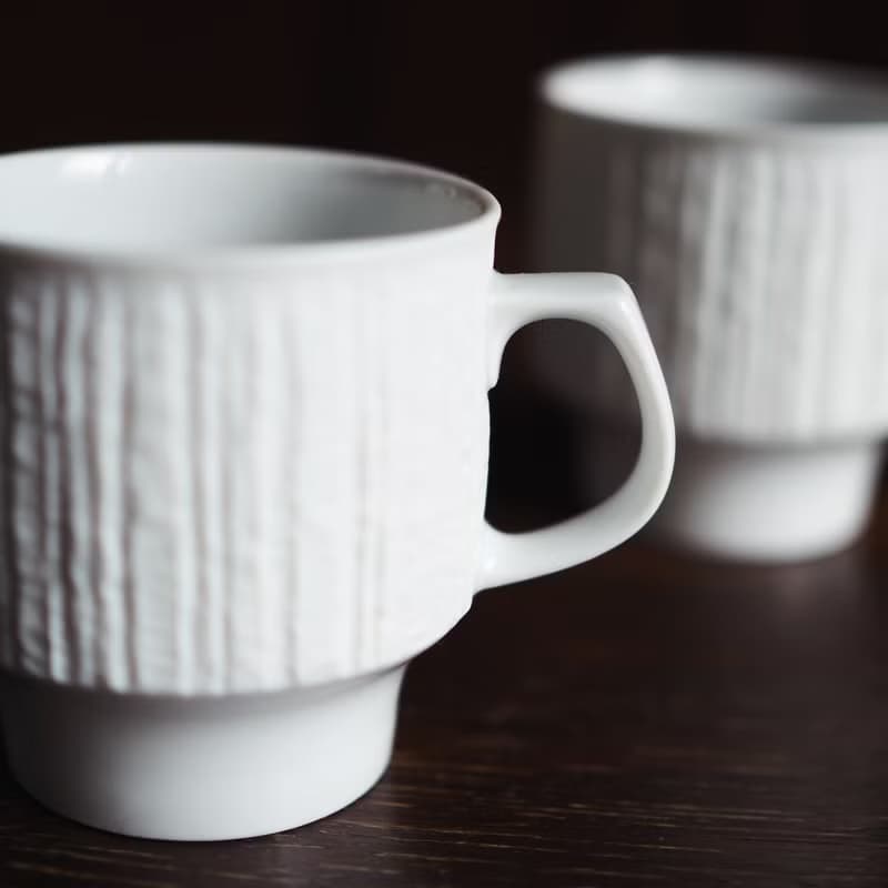 1960年 德國 Thomas 白色瓷器套裝 / 茶壺+茶杯+鹽和胡椒瓶