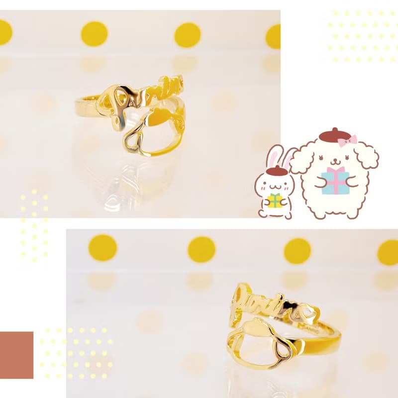 布丁狗25週年系列-Purin Symbol 布甸狗經典外框純銀戒指
