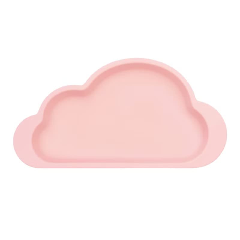 韓國【Mother's Corn】雲朵單格矽膠餐盤(櫻花粉)