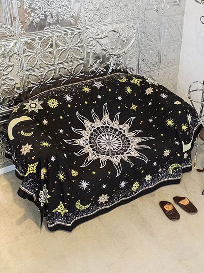 Starry Night Bed Cover Multi Cloth