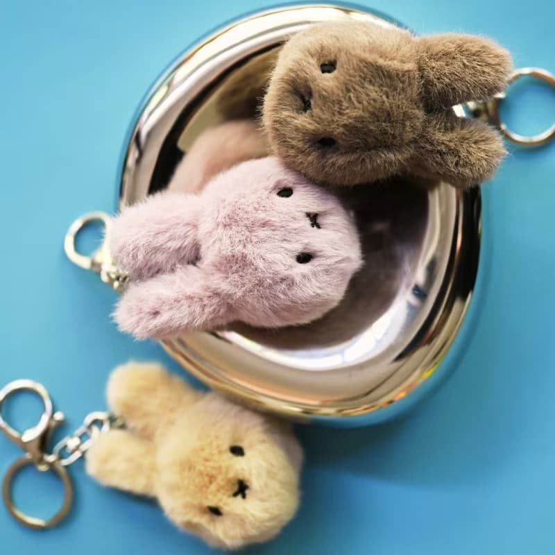 BON TON TOYS Miffy米菲兔環保毛絨鑰匙圈-8cm (三色)