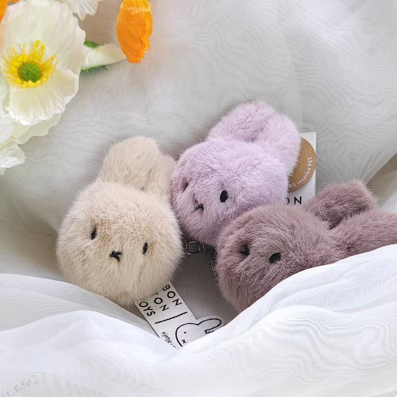 BON TON TOYS Miffy米菲兔環保毛絨鑰匙圈-8cm (三色)