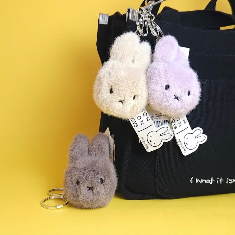 BON TON TOYS Miffy米菲兔環保毛絨鑰匙圈-8cm (三色)