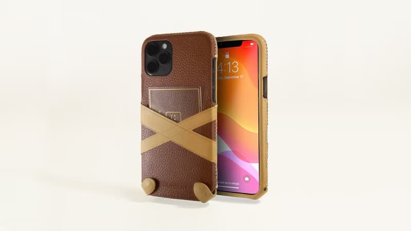 iPhone 12及12Pro 莫蘭迪系列希臘款手機皮套 -巧克力