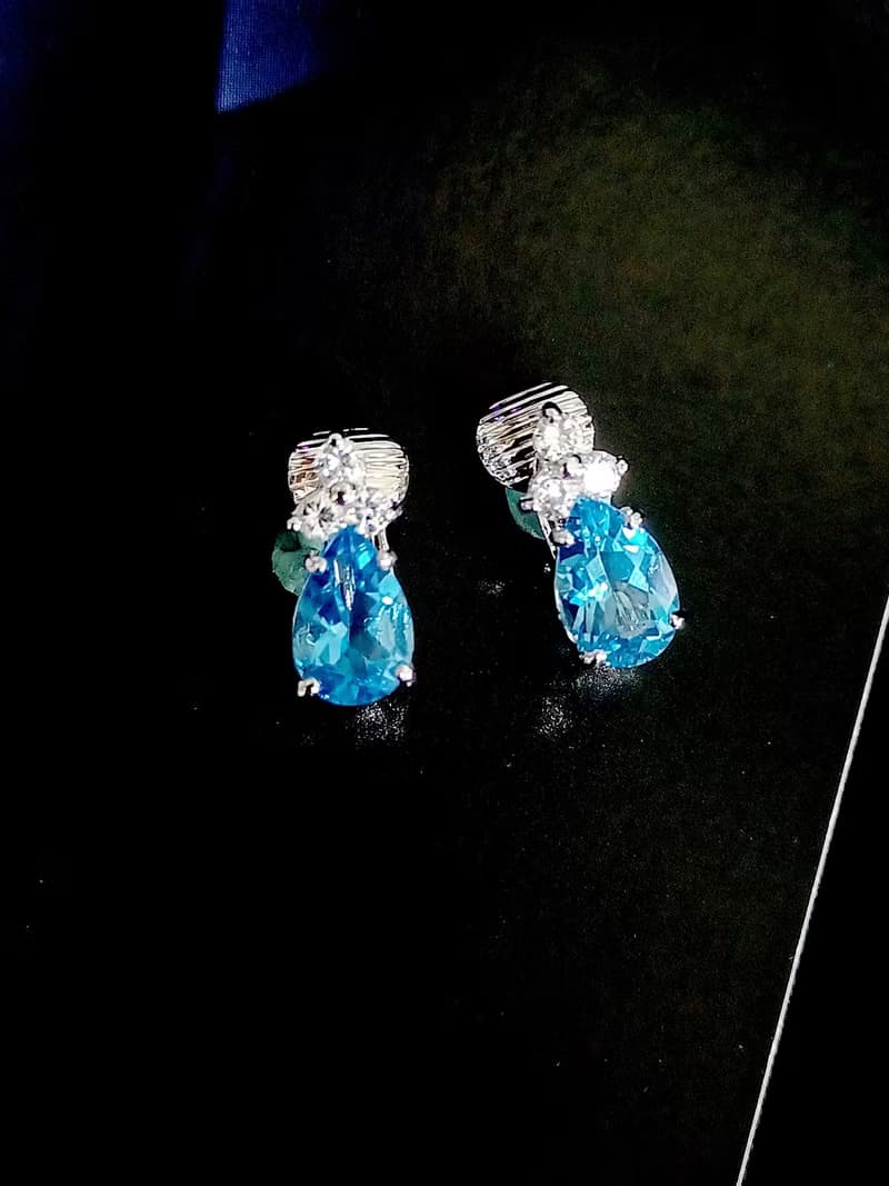 vintage jewelry  經典璀璨單顆萊茵鑽 夾式耳環