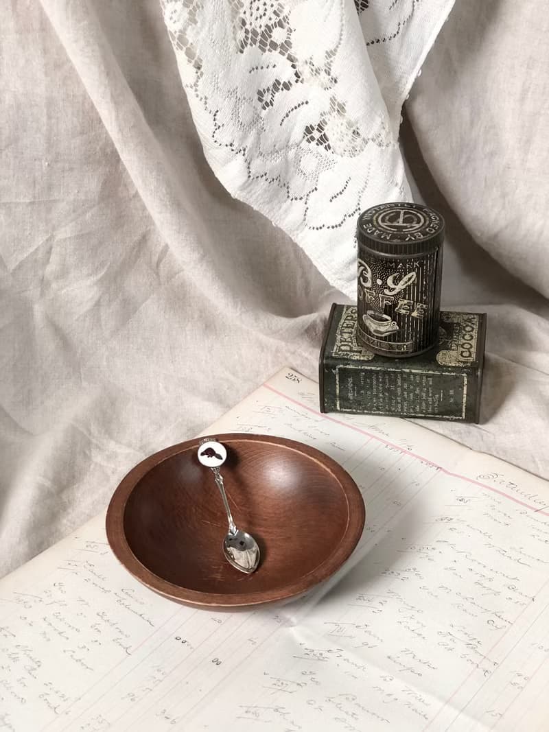 早期加拿大小鎮Flesherton松鼠圖案琺瑯徽章紀念湯匙