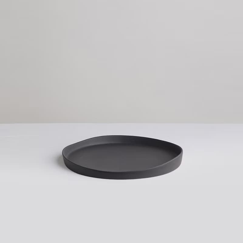 【3,co】水波系列圓形托盤(2號) - 黑