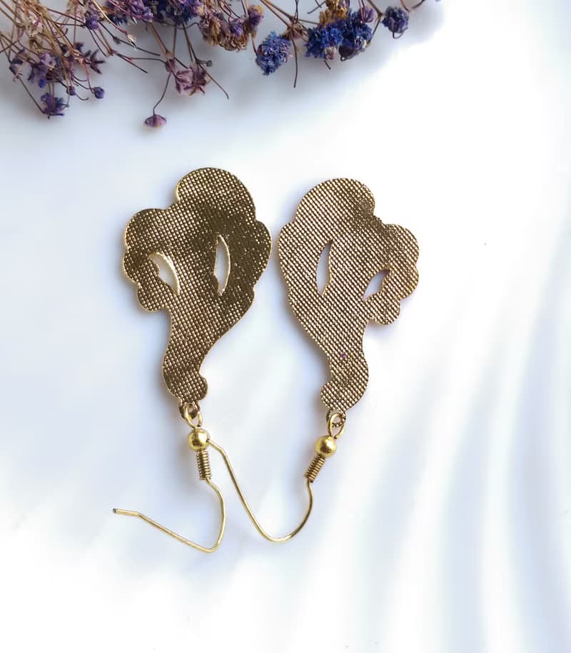 Vintage Jewelry 西洋古董飾品 飄逸羽 景泰藍 耳勾 針式耳環
